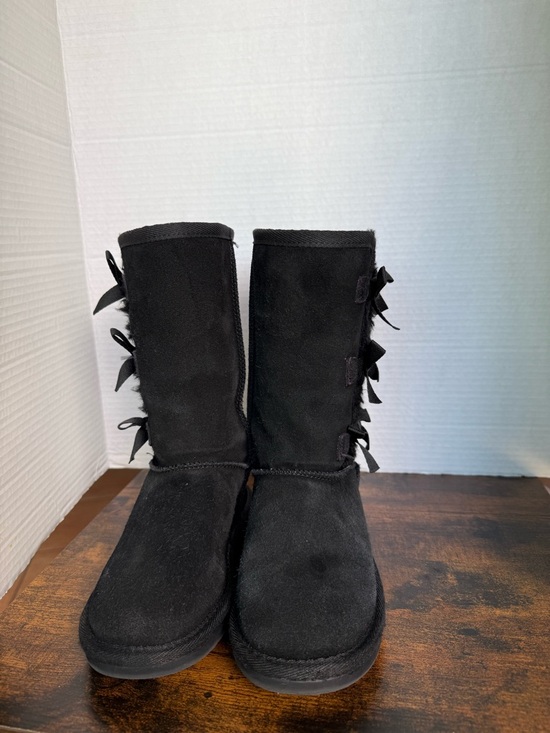 UGG Other - Koolaburra UGG Black Suede Winter Boots with Side Bows